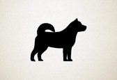 Pitsky - Silhouette hond - M - 60x77cm - Zwart - wanddecoratie