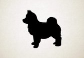 Pomsky - Silhouette hond - XS - 25x26cm - Zwart - wanddecoratie