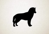 Siberische Husky - Silhouette hond - L - 75x93cm - Zwart - wanddecoratie