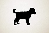 Schnoodle - Silhouette hond - M - 60x79cm - Zwart - wanddecoratie