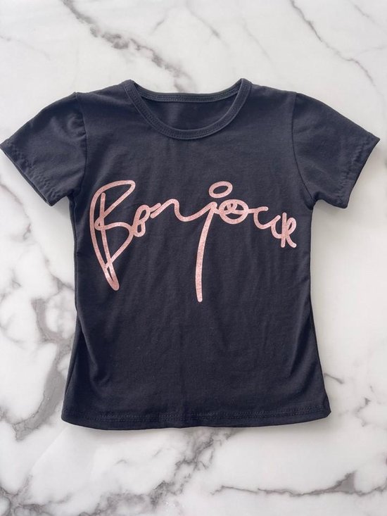 Chemise Filles "bonjour" disponible dans les tailles 92 à 164