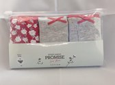 Promise - Sweet Basics Slip 3-Pack Fresa - maat L - Grijs Rood