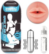 LOVETOY - LOVETOY - Male Masturbator With Vibration Sex In A Can Mouth Flesh -  -