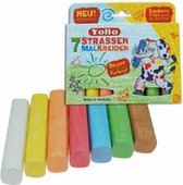 zevendelige set stoepkrijt