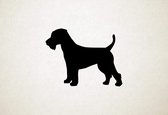 Welsh Terrier - Silhouette hond - M - 60x79cm - Zwart - wanddecoratie