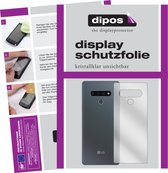 dipos I 2x Beschermfolie helder compatibel met LG K71 Achterkant Folie screen-protector (expres kleiner dan het glas omdat het gebogen is)
