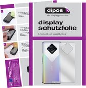 dipos I 2x Beschermfolie helder compatibel met Infinix Zero 8 Achterkant Folie screen-protector (expres kleiner dan het glas omdat het gebogen is)
