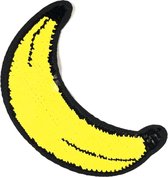 Banaan Reversible Paillette Strijk Embleem Patch Geel Naar Wit 17.5 cm / 22.8 cm / Geel Wit