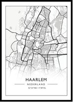 Haarlem Poster - Stadsposter - Plattegrond Citymap - Stadskaart - A3 - 30x40