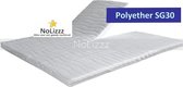 Aloe Vera - Split Topmatras Polyetherschuim SG30 6 CM - Gemiddeld ligcomfort - 140x220/6