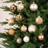 Decoris Kerstballen glas mix box 12stuks goud