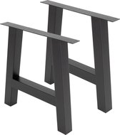 ML-Design Set van 2 A-vormige tafelpoten, 70x72 cm, gemaakt van staal