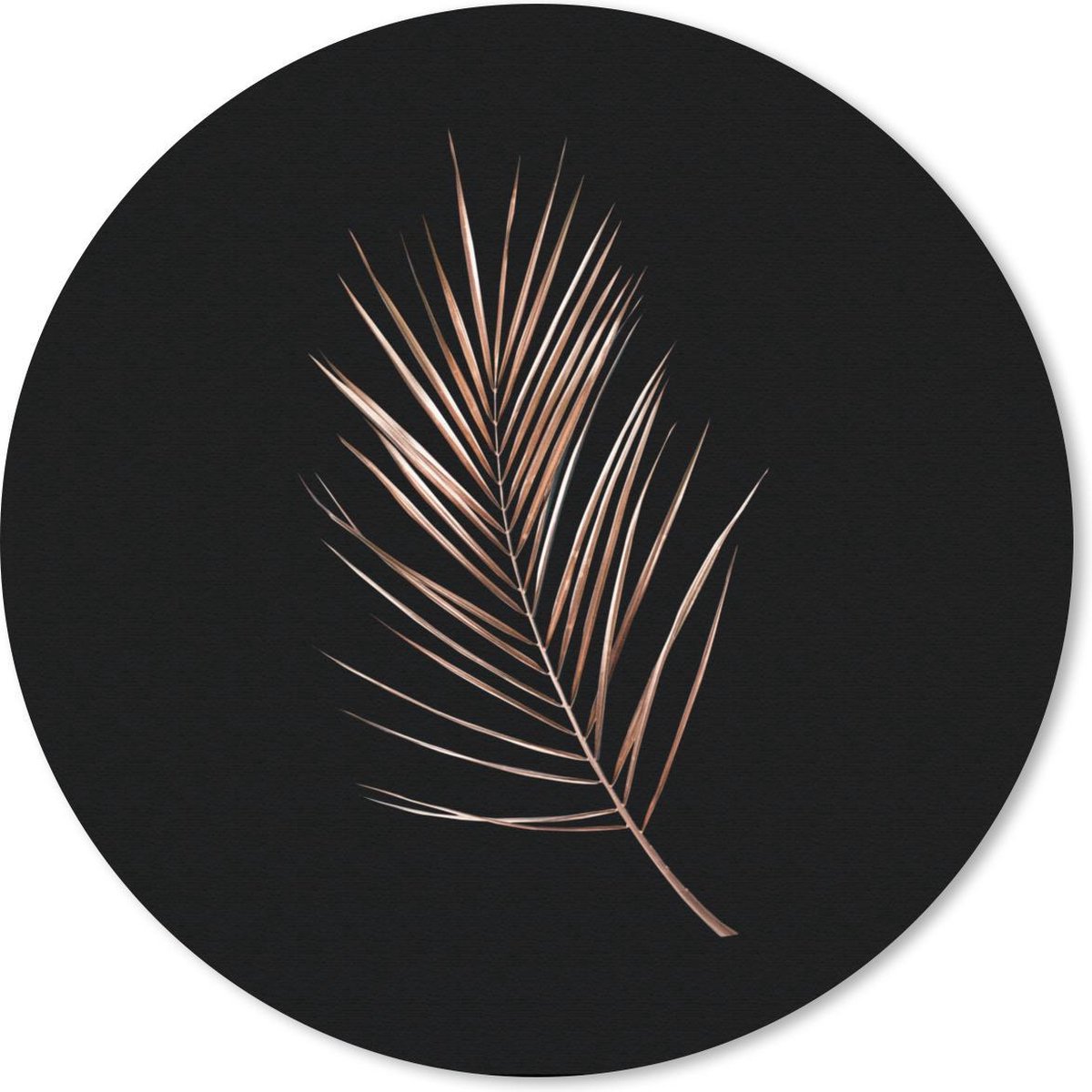 Muismat rond 20x20 cm - Mousepad Goud - Tak - Blad - Ronde muismatten