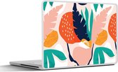 Laptop sticker - 12.3 inch - Bladeren - Kleuren - Patroon - 30x22cm - Laptopstickers - Laptop skin - Cover