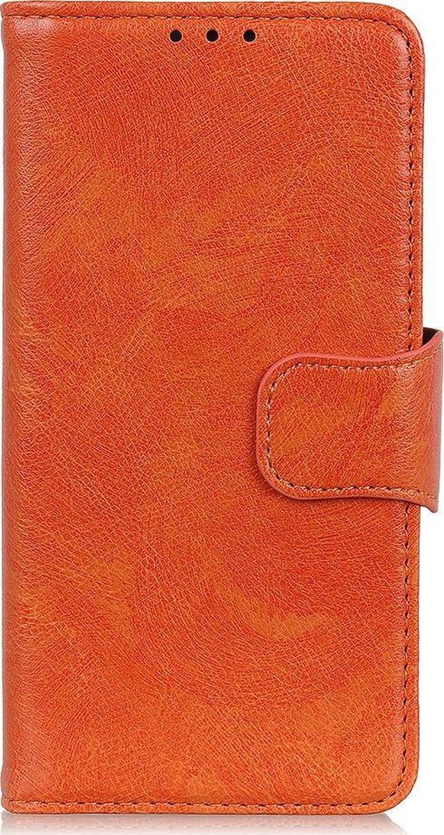Mobigear Classy Telefoonhoesje geschikt voor Apple iPhone 13 Pro Hoesje Bookcase Portemonnee - Oranje