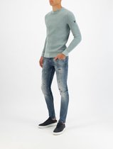 Purewhite - Jone 716 Distressed Heren Skinny Fit   Jeans  - Blauw - Maat 36