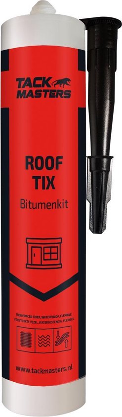 Tackmasters® Roof Tix Bitumenkit - 310ml Koker - Kit - Kitkoker - Bitumen -  Dakleer -... | bol.com