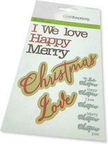 CraftEmotions Die - tekst Christmas Love Card 10,5x14,8cmcm