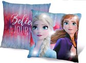 kussen met led Frozen 2 meisjes 40 x 40 cm polyester