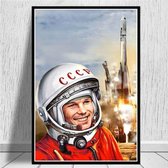 Yuri Gagarin Ruimte Held Print Poster Wall Art Kunst Canvas Printing Op Papier Living Decoratie  CD524