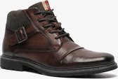 Bugatti leren heren veterboots - Rood - Maat 42 - Echt leer