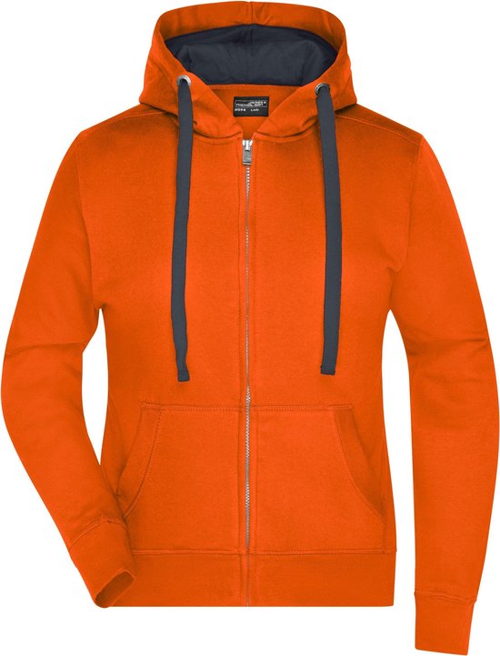 Oranje sweatvest voor dames