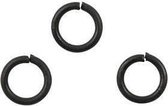 Ringen, zwart, afm 7 mm, dikte 1 mm, 50 stuk/ 1 doos
