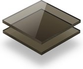 Polycarbonaat getint bruin transparant 6 mm - 70x60 cm