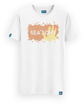 SEA'SONS - Kids T-Shirt unisex - Kleurveranderend - Oranje-Geel - Maat 146