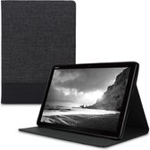kwmobile hoes voor Huawei MediaPad M5 Lite 10 - Tablethoes met standaard in antraciet / zwart - Tablet flip cover - Ultra dun