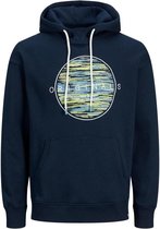 Jack & Jones Trui Jormilton Sweat Hood 12193638 Navy Blazer/relaxed Mannen Maat - S