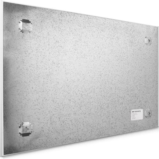 Navaris glassboard - Magnetisch bord voor aan de wand - Memobord van glas - 90 x 60 cm - Magneetbord inclusief magneten en marker - Vintage wereldkaart - Navaris