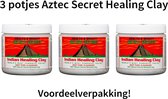 Aztec Secret Indian Healing Clay 3 stuks - 3 x 450 g - Indiase genezende klei