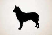 Silhouette hond - Seppala Siberian Sleddog - Seppala Siberische sledehond - M - 60x63cm - Zwart - wanddecoratie