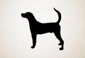 Silhouette hond - English Foxhound - Engelse Foxhound - M - 61x60cm - Zwart - wanddecoratie