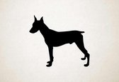 Silhouette hond - German Pinscher - Duitse Pinscher - XS - 25x29cm - Zwart - wanddecoratie