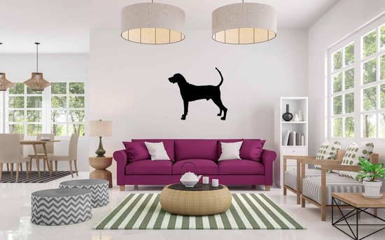 Silhouette chien - Redbone Coonhound - L - 75x84cm - Zwart - décoration murale