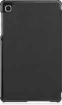 Tablet hoes geschikt voor Samsung Galaxy Tab A7 Lite (2021) - Tri-Fold Book Case + Screenprotector - Zwart