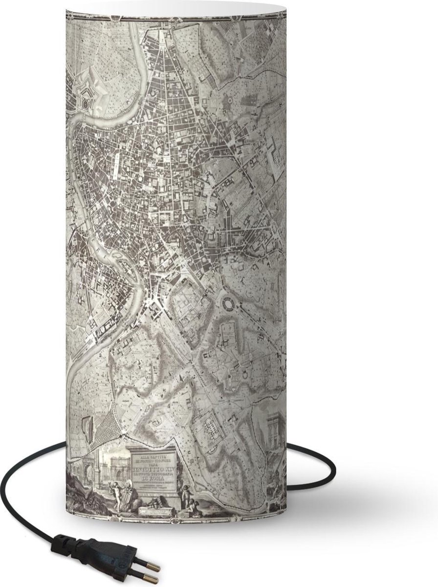 Lamptiger Tafellamp - Stadskaart - Ø 14 Cm - E14 - Multicolor