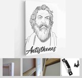 Antisthenes line art portrait, vector - Modern Art Canvas - Vertical - 1907842141 - 50*40 Vertical