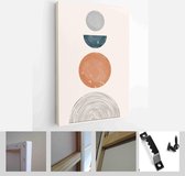 A trendy set of Abstract Hand Painted Illustrations for Wall Decoration, Social Media Banner, Brochure Cover Design or Postcard Background - Modern Art Canvas - Vertical - 19376454