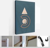 Abstract Geometric Shape Art Illustration. Set of soft color painting wall art for house decoration - Modern Art Canvas - Vertical - 1958732632 - 50*40 Vertical