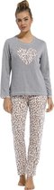 Pastunette dames pyjama Painted Grey  - 50 - Grijs