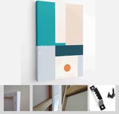 Set of Abstract Geometric Wall Art. Mid Century Illustration in Minimal Style for Wall Decoration Background - Modern Art Canvas - Vertical - 1875457921 - 50*40 Vertical