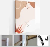 Set of backgrounds for social media platform, instagram stories, banner with abstract shapes, fruits, leaves, and woman shape - Modern Art Canvas - Vertical - 1643891140 - 50*40 Ve