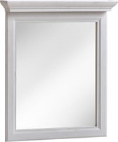 Badkamerspiegel Wit 75.8x65.1 cm – Belize – Landelijke Design Badkamerspiegels - Witte Badkamerspiegel - Badkamer Spiegel - Perfecthomeshop