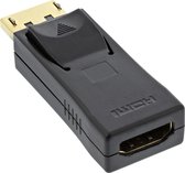 InLine DisplayPort/HDMI DisplayPort male Zwart