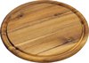 Houten broodplank/serveerplank rond met sapgroef 25 cm - Snijplanken/serveerplanken van hout