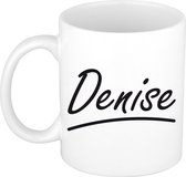 Denise naam cadeau mok / beker sierlijke letters - Cadeau collega/ moederdag/ verjaardag of persoonlijke voornaam mok werknemers
