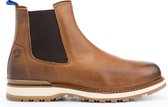 Travelin' Ravik Heren chelsea boots - Leren schoenen - Wol gevoerd - Cognac leer - Maat 46